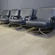 Set of 4 swivel chairs by Bernd Munzebrock for Walter Knoll, 1970s