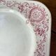 Square plate, ironstone, Medici collection, Longchamps