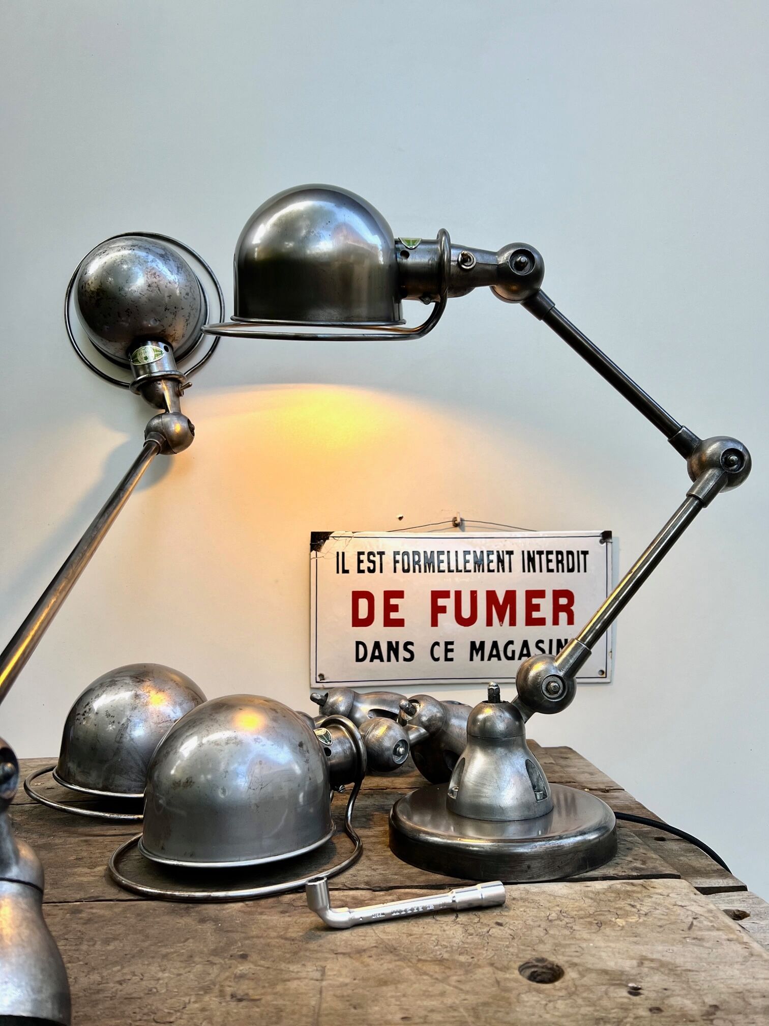 Jielde 2 bras authentic 1950 1960 2 bras 25 cm