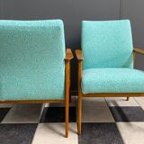 Pair of Green arm chairs 1960s
