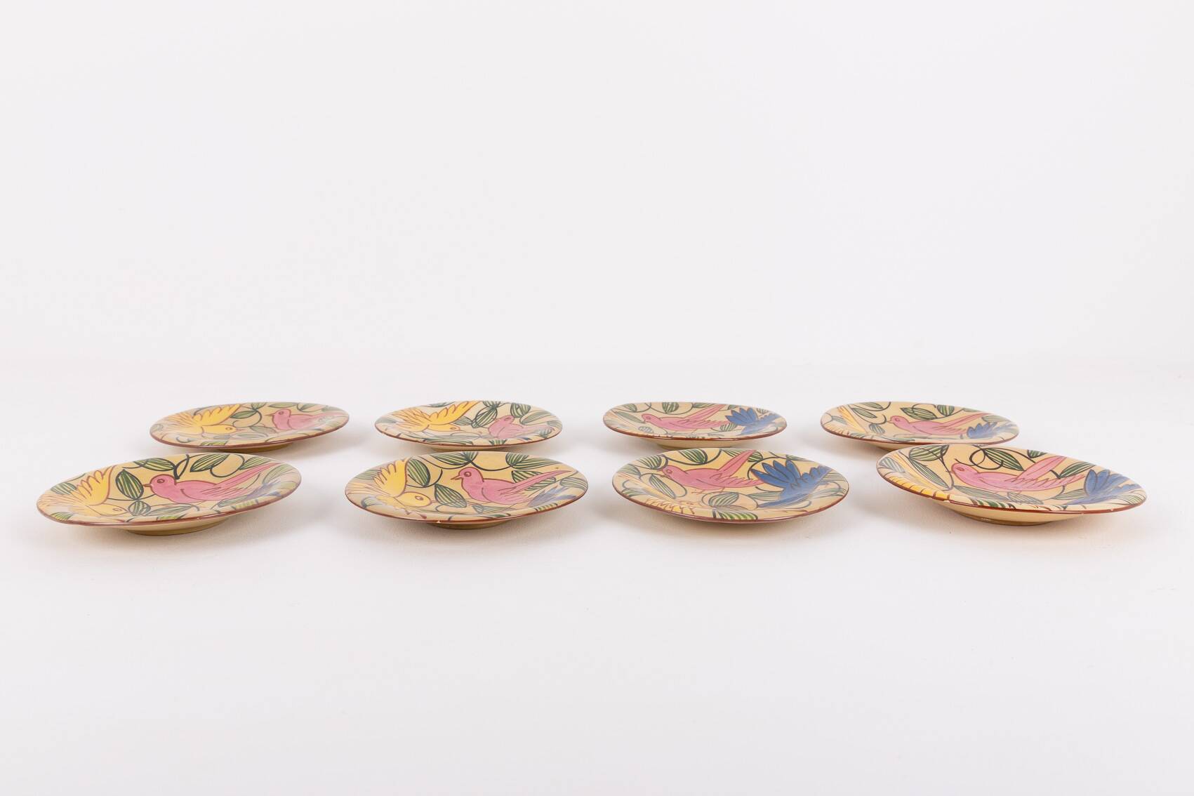 Hand made ceramic plates from Fenice Albisola, Italy 1970’s