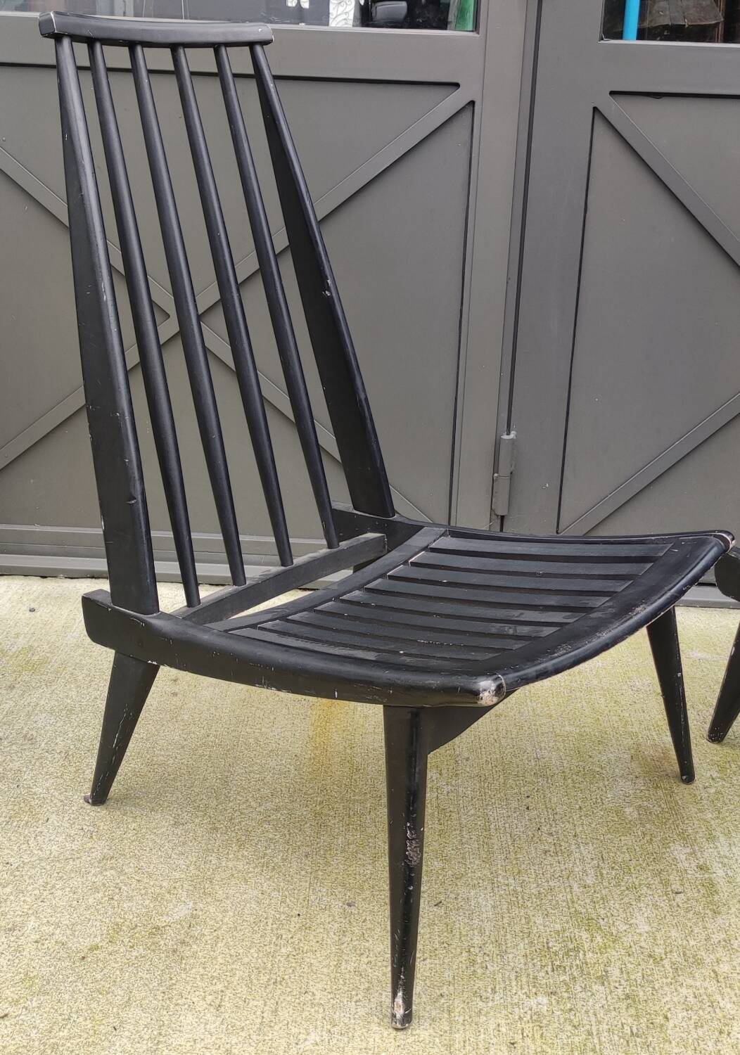 Pair of Low Chairs Low Chairs Scandinavian Design Wooden Armchairs