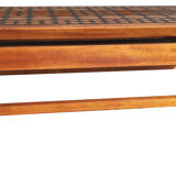 Coffee table in blond mahogany and ceramic tiles, 60s