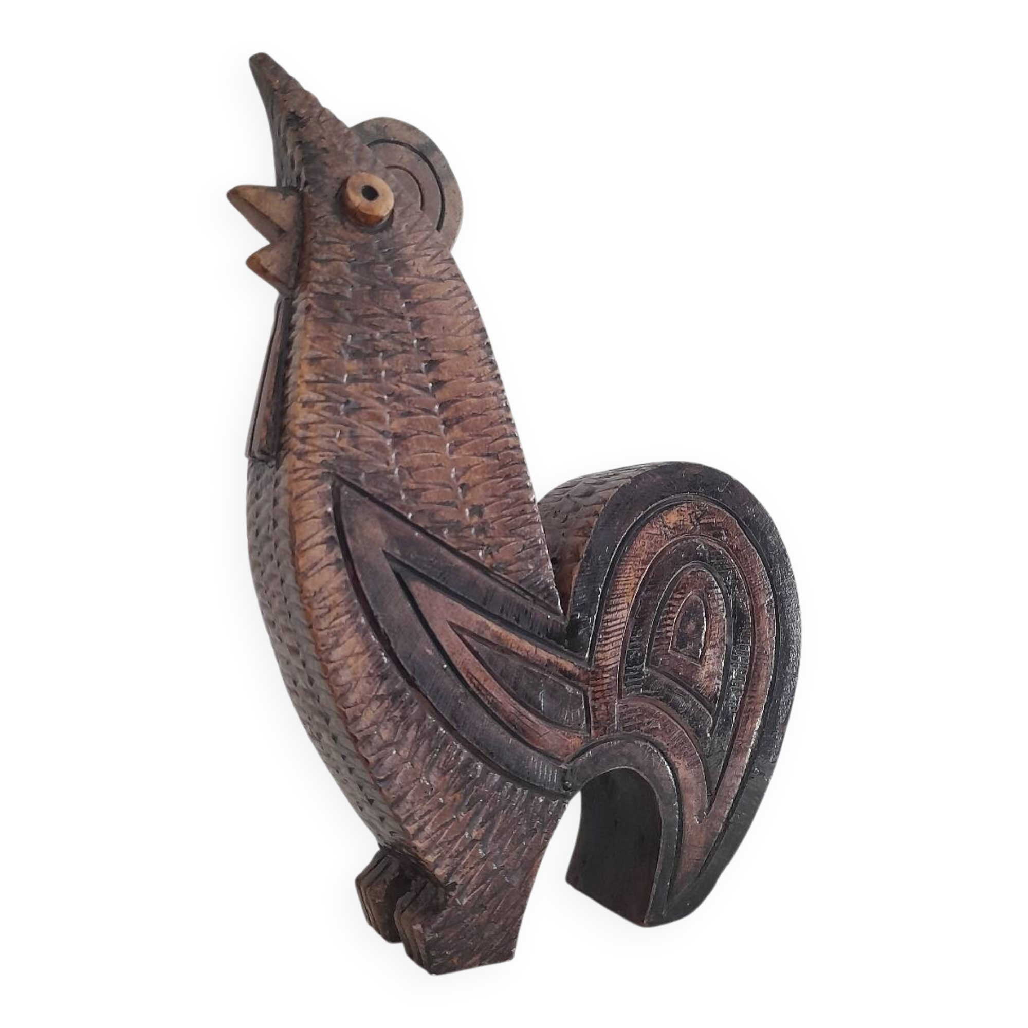 Large ceramic rooster sculpture 1970s