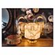 Lamp globe art deco in pink marbled opaline
