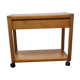 Table d’extrémité en teck vintage ou chariot tv