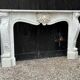 Louis XV style fireplace in white Carrara marble circa 1900