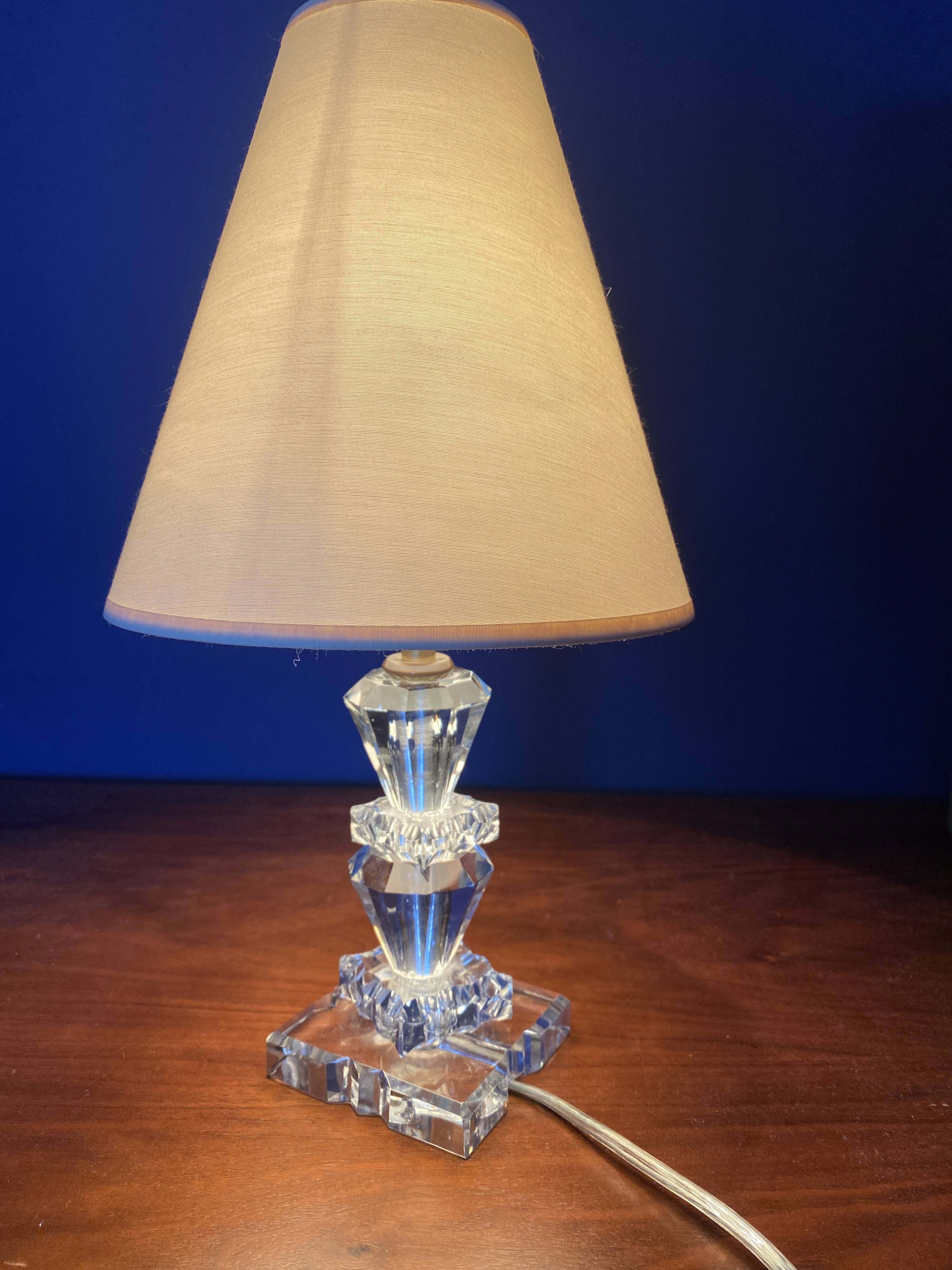 Baccarat - 2 Crystal bedside lamps