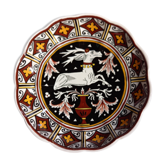Decorative antique plate in Italian ceramic Sorrento