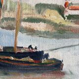 Old painting on canvas