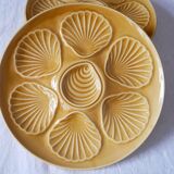 Set of 6 camel oyster plates Orchies Moulin des Loups