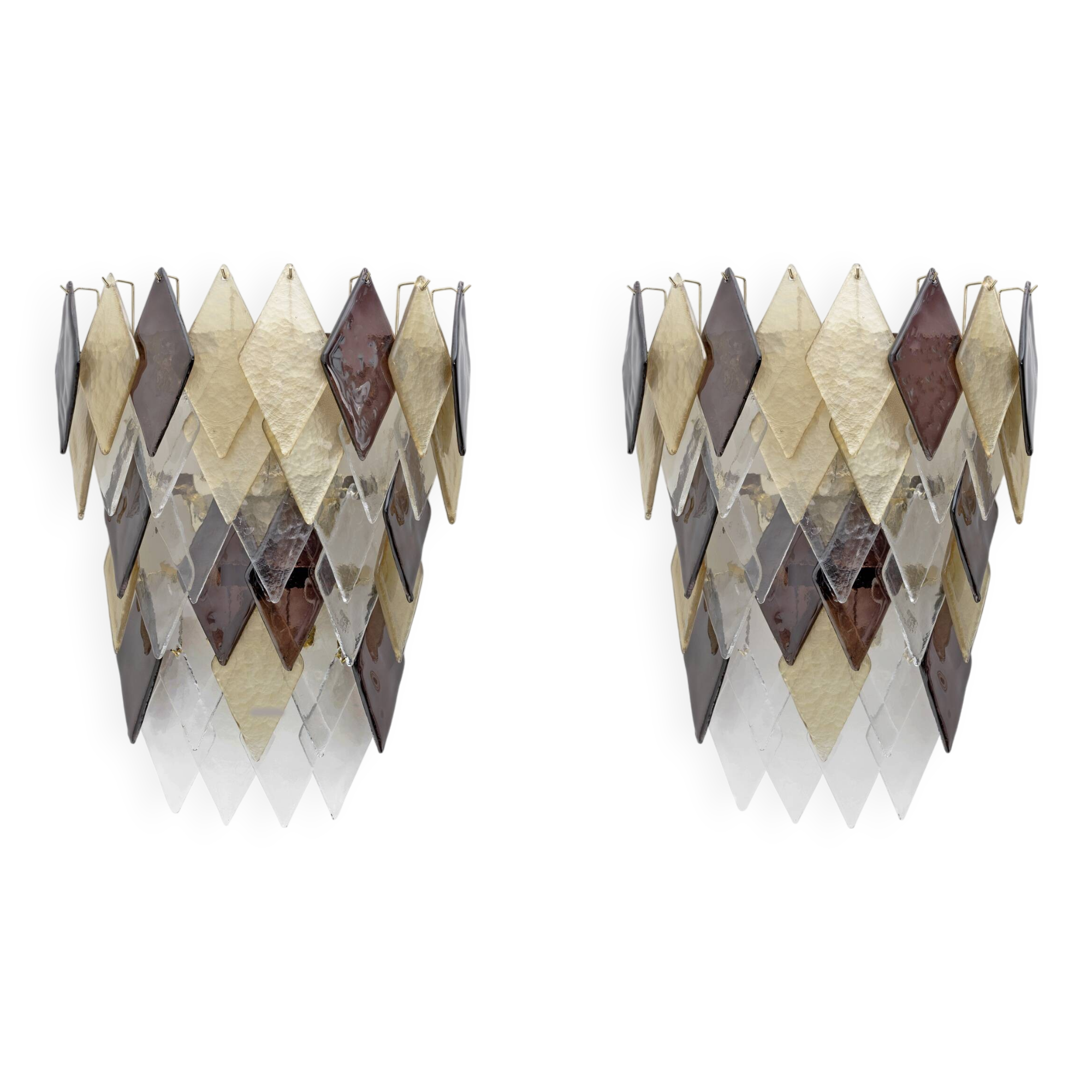 Pair of Modern Italian Murano Glass Sconces