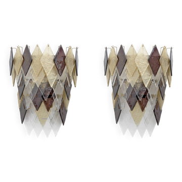 Pair of Modern Italian Murano Glass Sconces