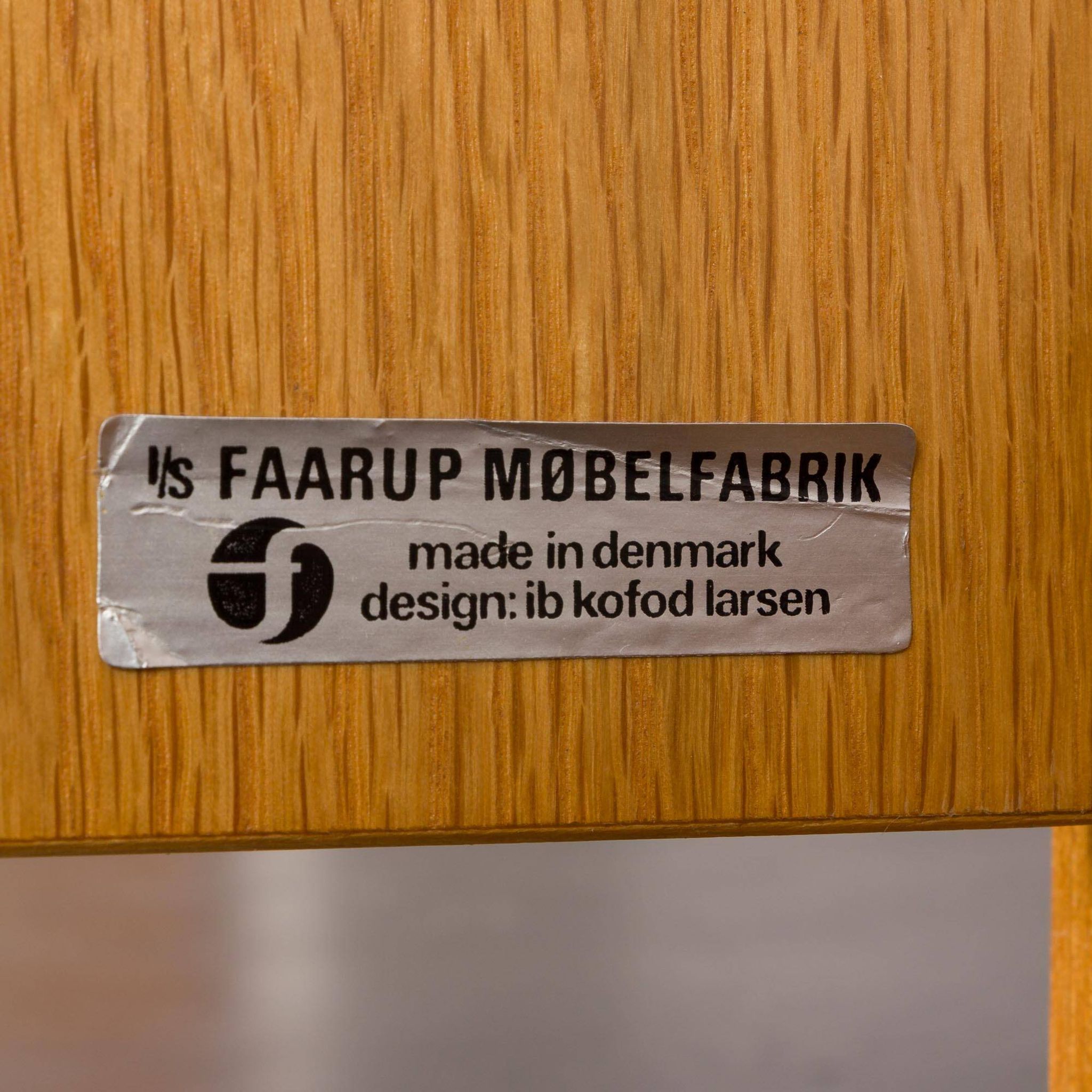 Ib Kofod Larsen Danish oak 3 modules bookshelf vinyl records shelves for Faarup, Denmark, 80s