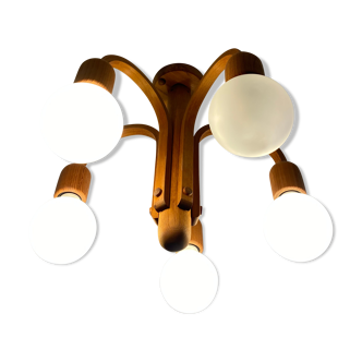 Scandinavian teak and frosted glass 1960s