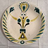 Plates and dish signed by Roger Capron, Vallauris.