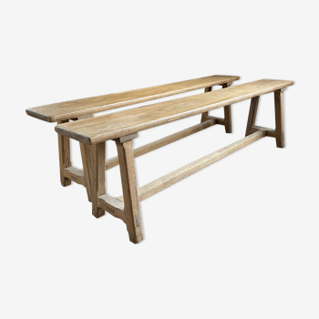 Light oak bench