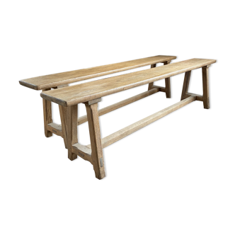 Light oak bench