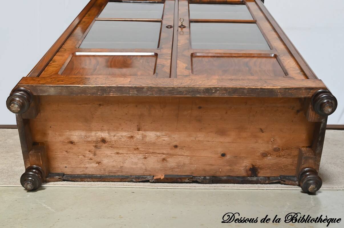 Burl Walnut Bookcase, Restoration Period – Early 19th Century