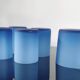 Ensemble service vintage bleu givré mat – 4 verres et 1 pichet