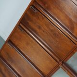 Vintage dutch hardwood haberdashery shop cabinet, 1930s