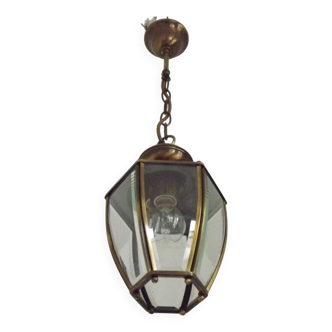 Vintage French Country Bronze Effect Metal Hexagonal Lantern Ceiling Light 4750