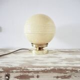 Lampe en verre de Clichy jaune
