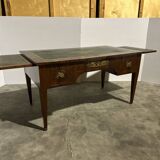 Mahogany flat desk. Louis XVI style, 20th century.
