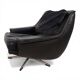 ESA 802 Black Leather Lounge Chair by Werner Langenfeld, 1970