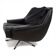 ESA 802 Black Leather Lounge Chair by Werner Langenfeld, 1970
