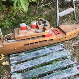 Old solid wooden boat