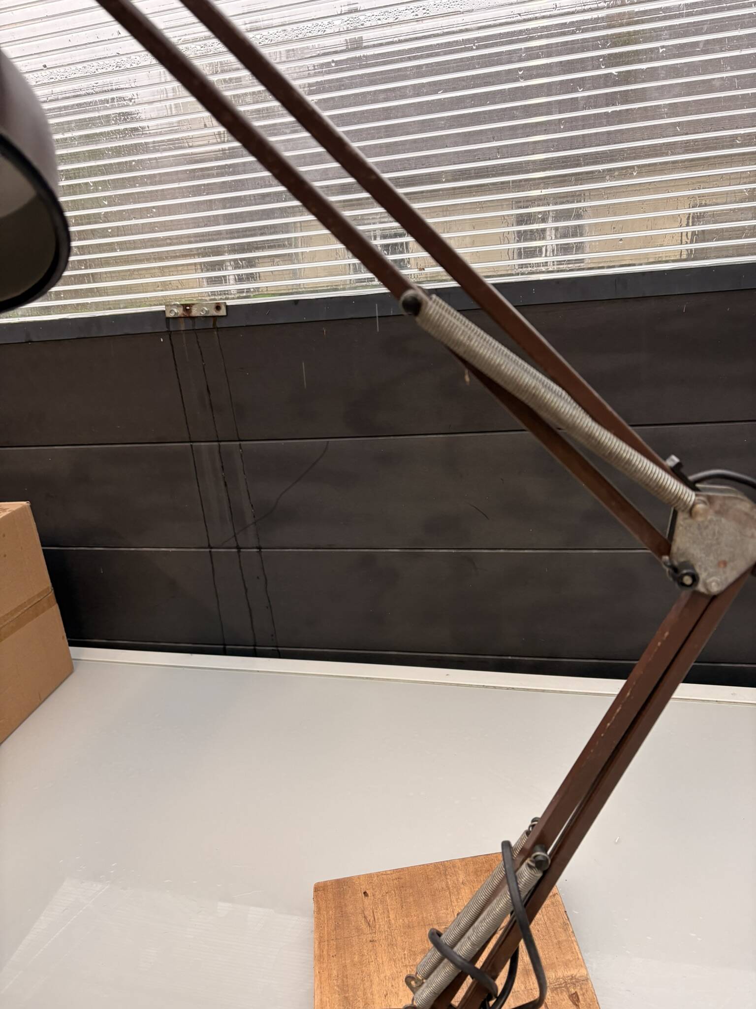Vintage Brown Industrial Architect's Articulated Lamp
