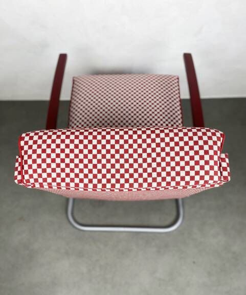 Thonet S-411 Armchair "Red & White"