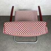 Thonet S-411 Armchair "Red & White"