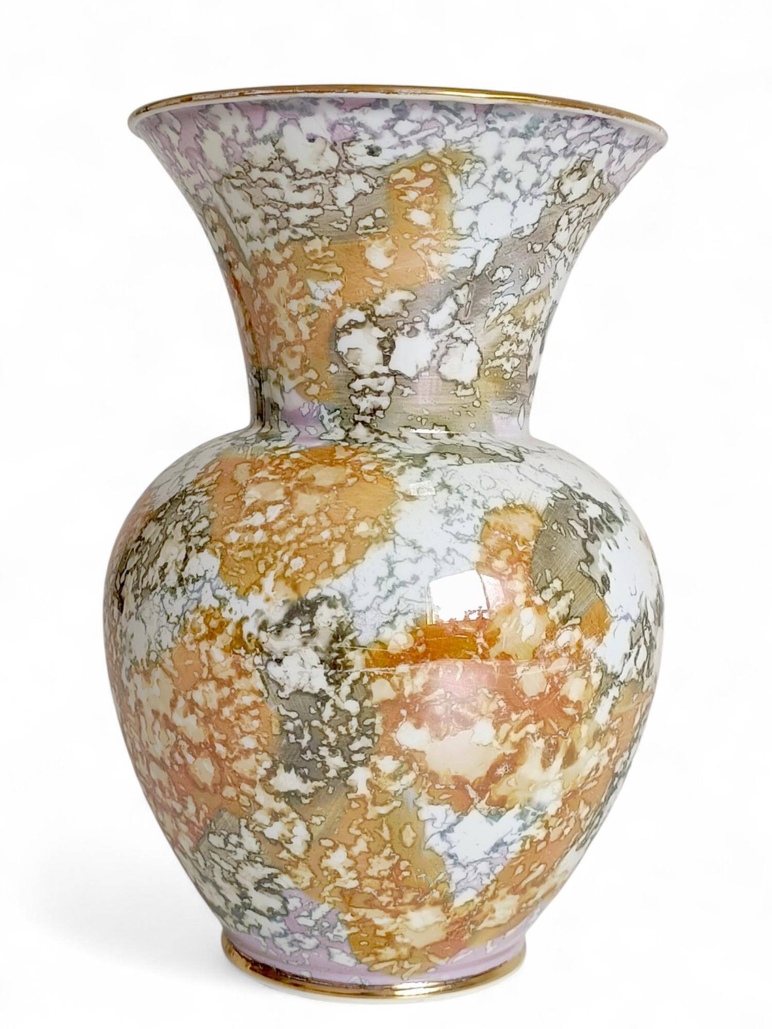 Mid-Century Modern Handmade Porcelain Vase by Hispania CH, 1970s