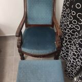 Fauteuil et repose pieds Louis Philippe