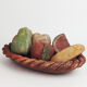 Basket and terracotta fruit