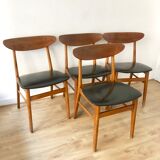 Série de 4 chaises scandinave