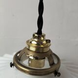 Opaline suspension with ceiling light