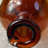 Large amber glass apothecary bottle with spout