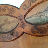 Old cloakroom, vintage coat rack, 2 mirrors, 3 coat hooks