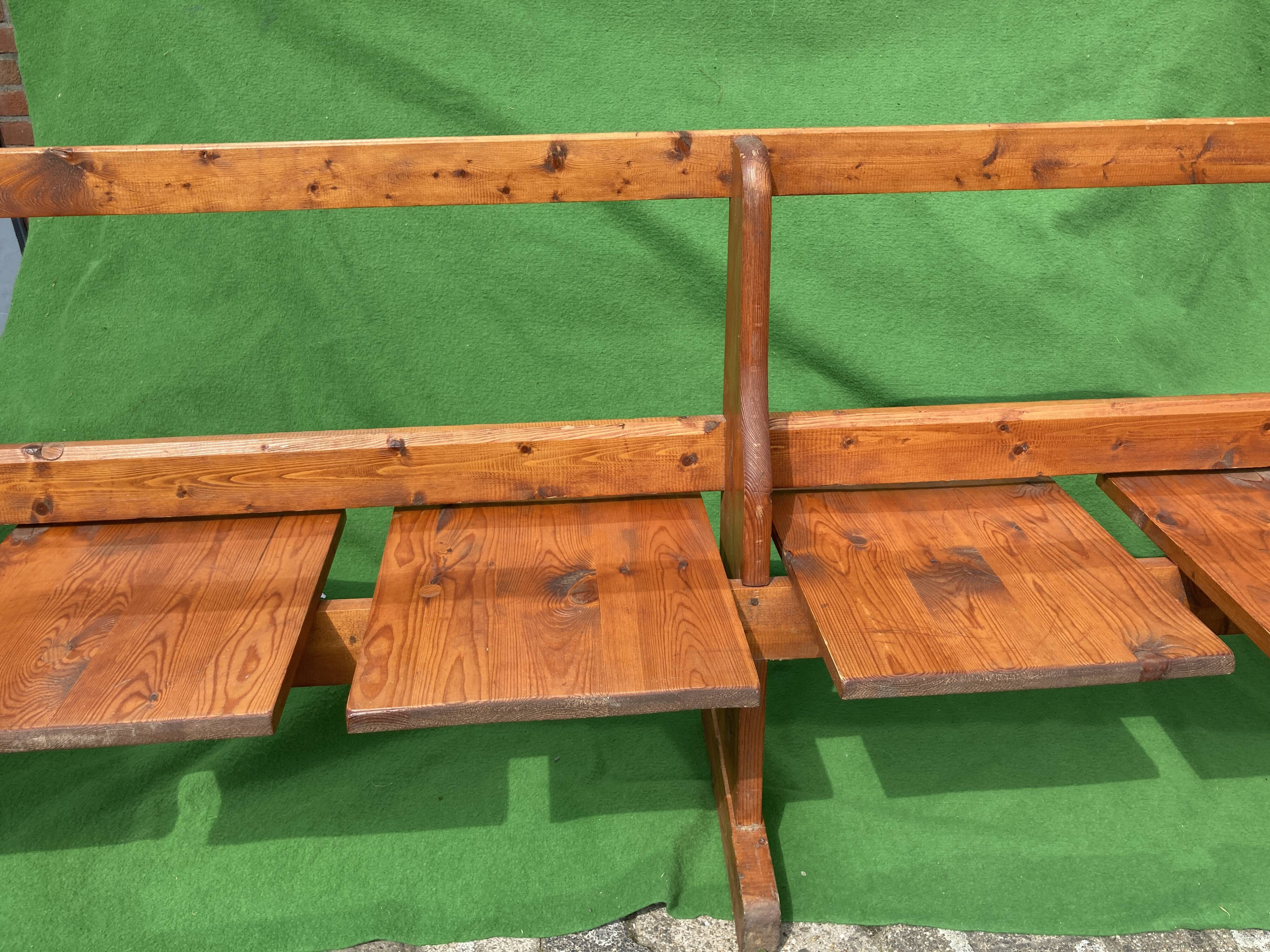 Swedish pine folding bench 1960s-1970s