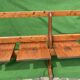 Swedish pine folding bench 1960s-1970s