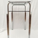 Design console 70 metal chromed smoked glass