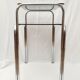 Console design 70 métal chromé verre fumé