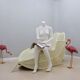 Vintage rattan chaise lounge vivai del sud 1970s