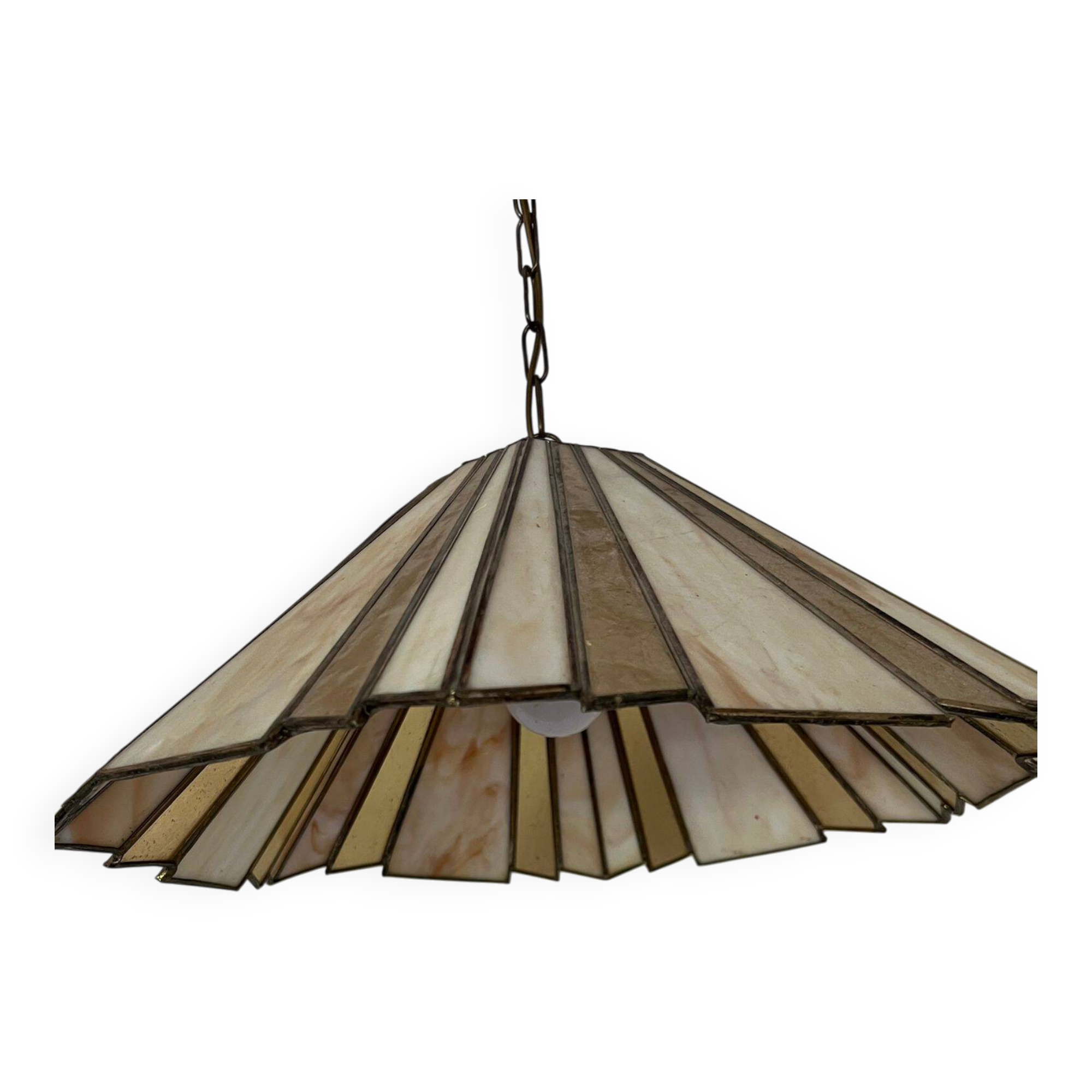 Tiffany glass art deco pendant light