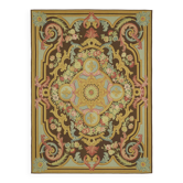 Handmade European Vintage Aubusson Kilim 271 cm x 370 cm