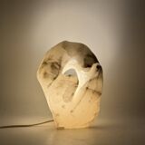 Sculptural alabaster table lamp, France 1980s