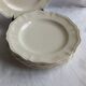 🌿 6 antique Sarreguemines ivory fretwork plates